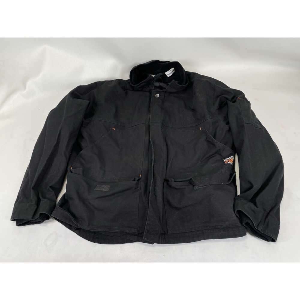 Timberland‎ Pro Series Full Zip Work Coat Removable Lining Mens Size XL Black